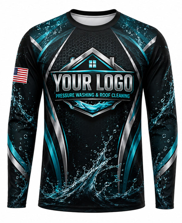 Techno-Wave Digital Wash Crew Uniform