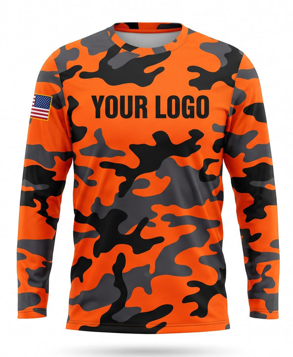 Blaze Orange Camo Crew Uniform