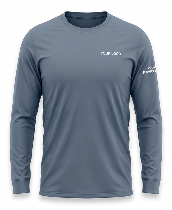 Steel Blue Solid Crew Uniform