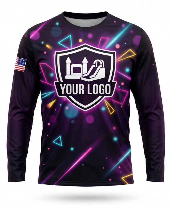 Neon Party Bounce House Rental Crew Uniform