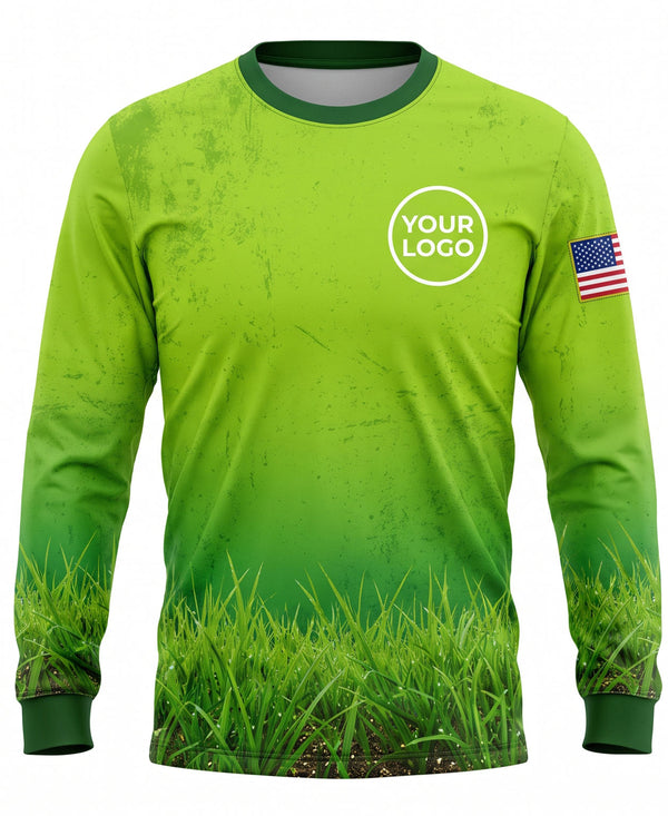 Bright Lime Grass Texture Crew Uniform