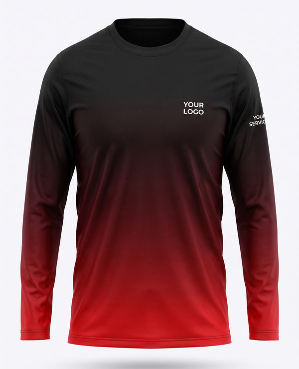 Crimson Dusk Gradient Crew Uniform