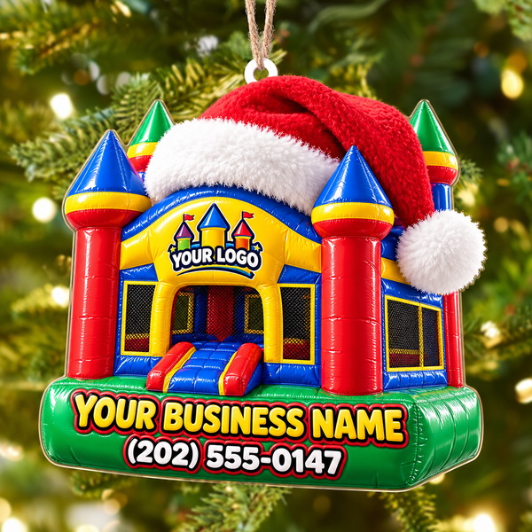 Santa Hat Classic Bounce House Castle Bounce House Acrylic Ornament