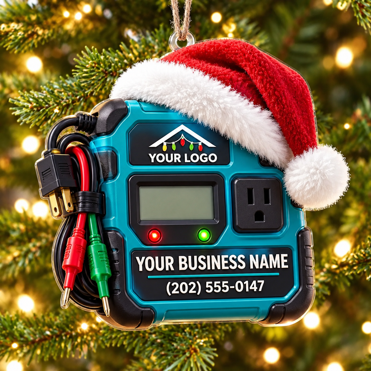 Christmas light installers acrylic ornament