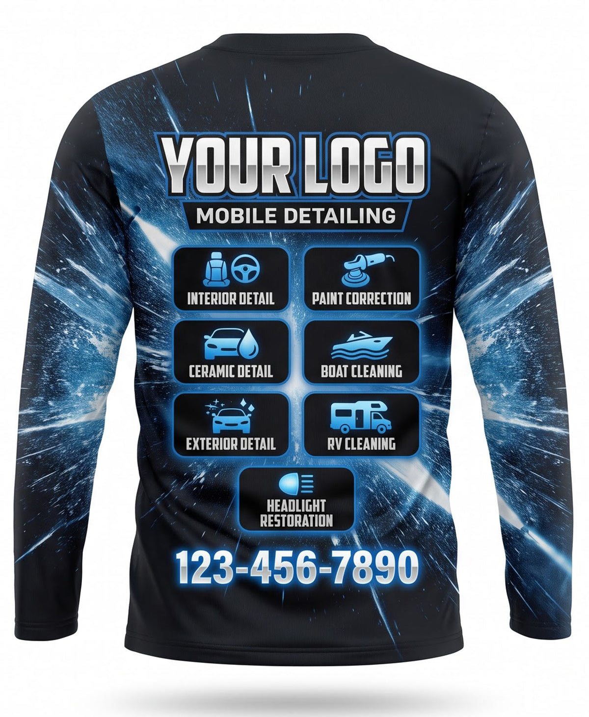 Electric Spark Burst Mobile Detailing Crew Uniform