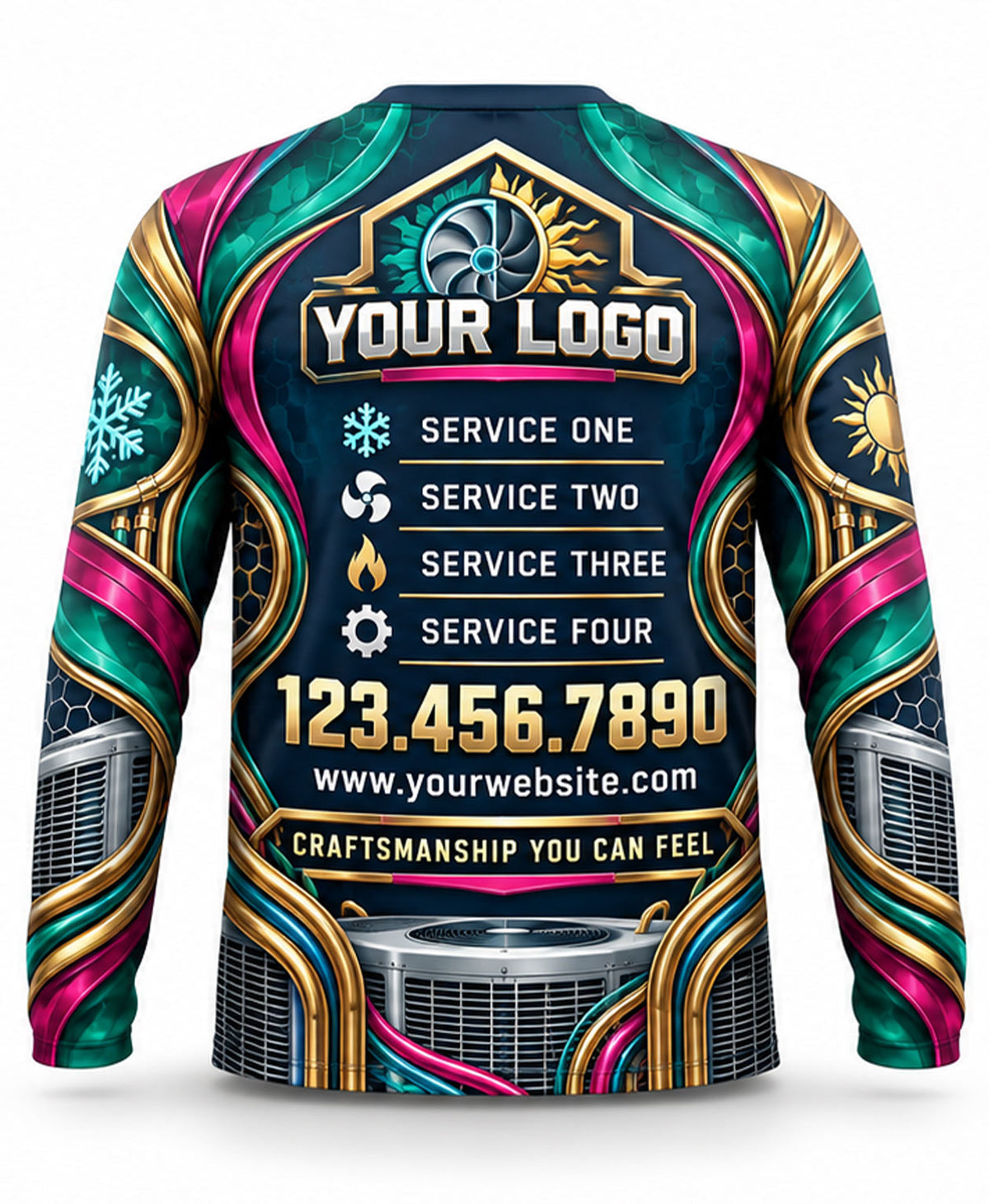HVAC Crew Uniform - back