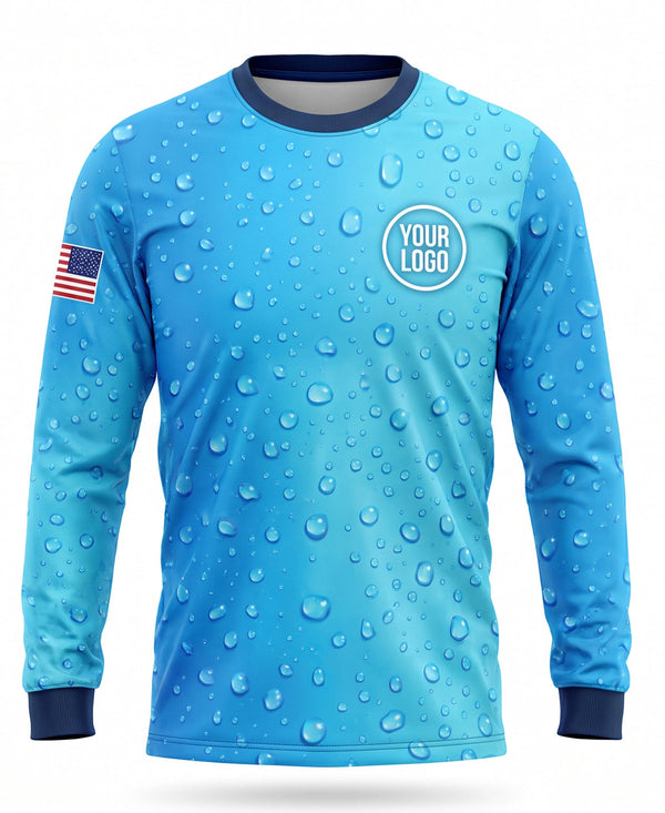 Raindrop & Bubble Texture Crew Uniform