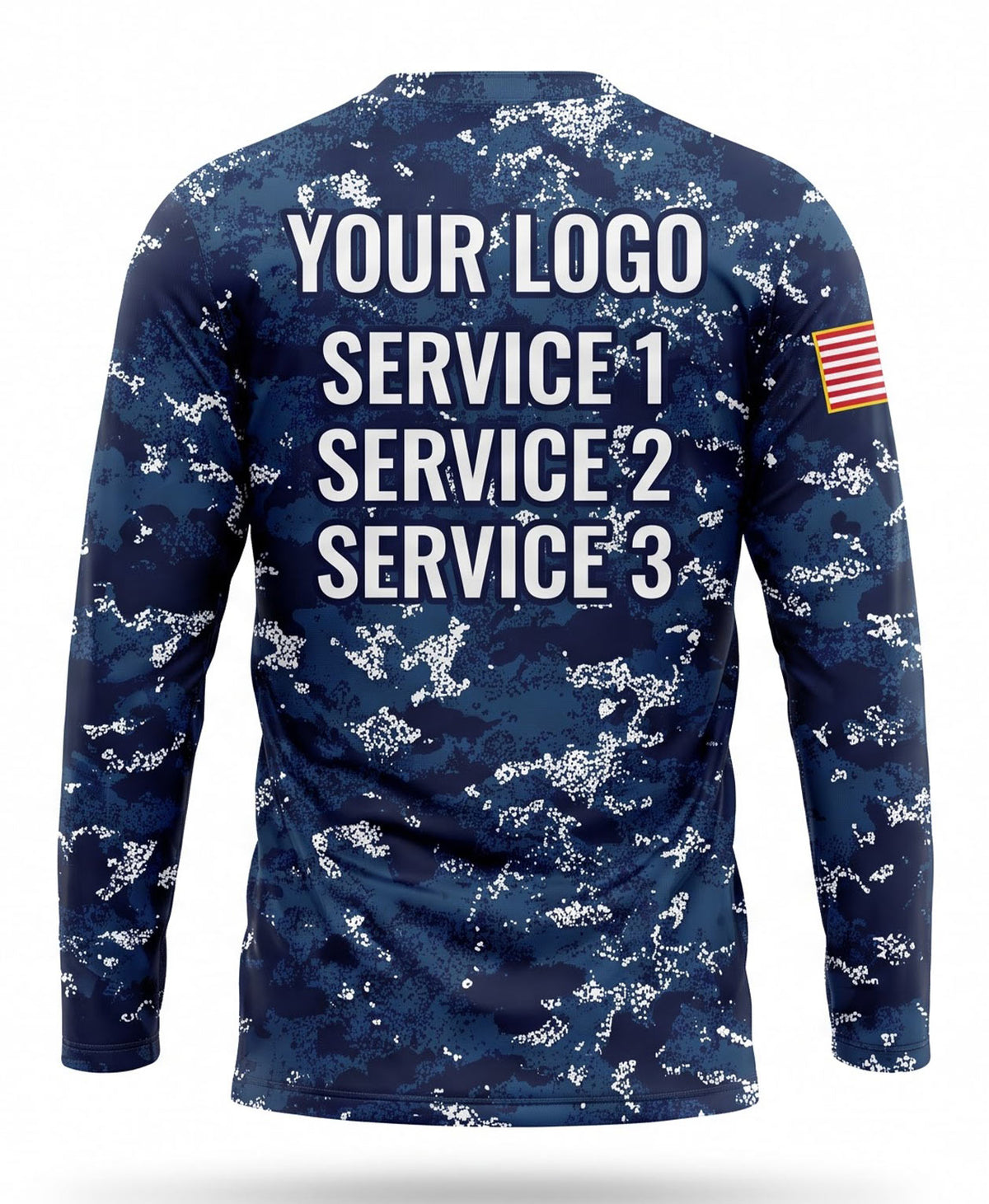 Ocean Splash Digital Camo Crew Uniform