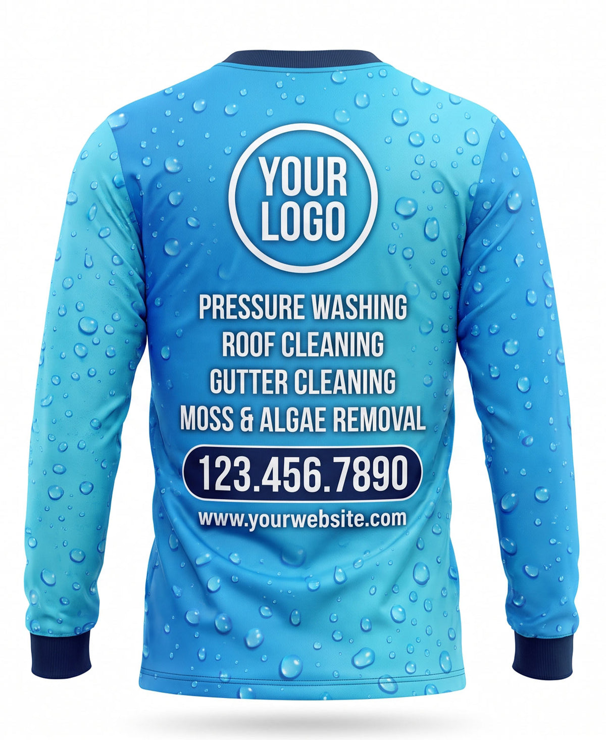 Raindrop & Bubble Texture Crew Uniform