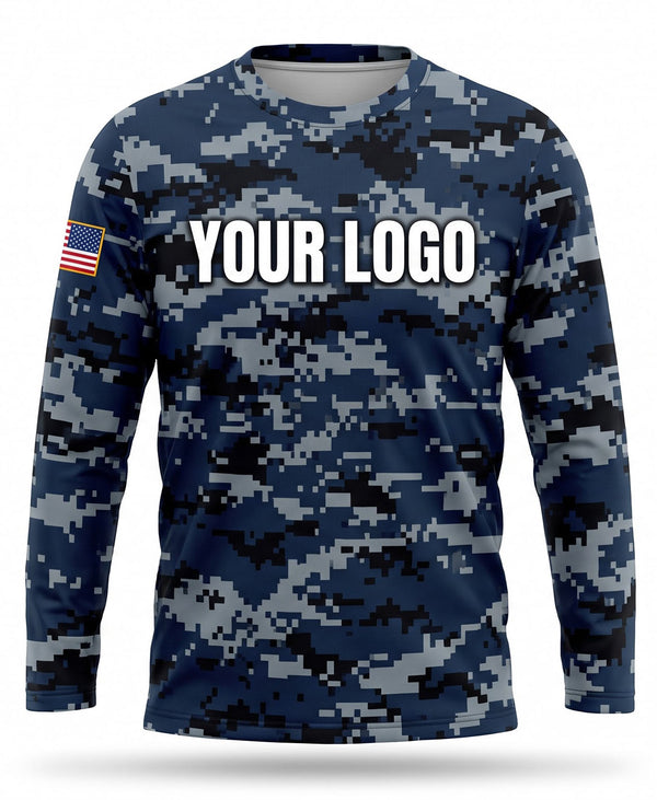 Navy Digital Camo Crew Uniform