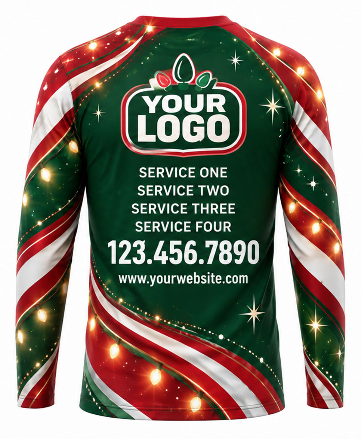 Candy Cane Stripe Christmas Light Crew Uniform