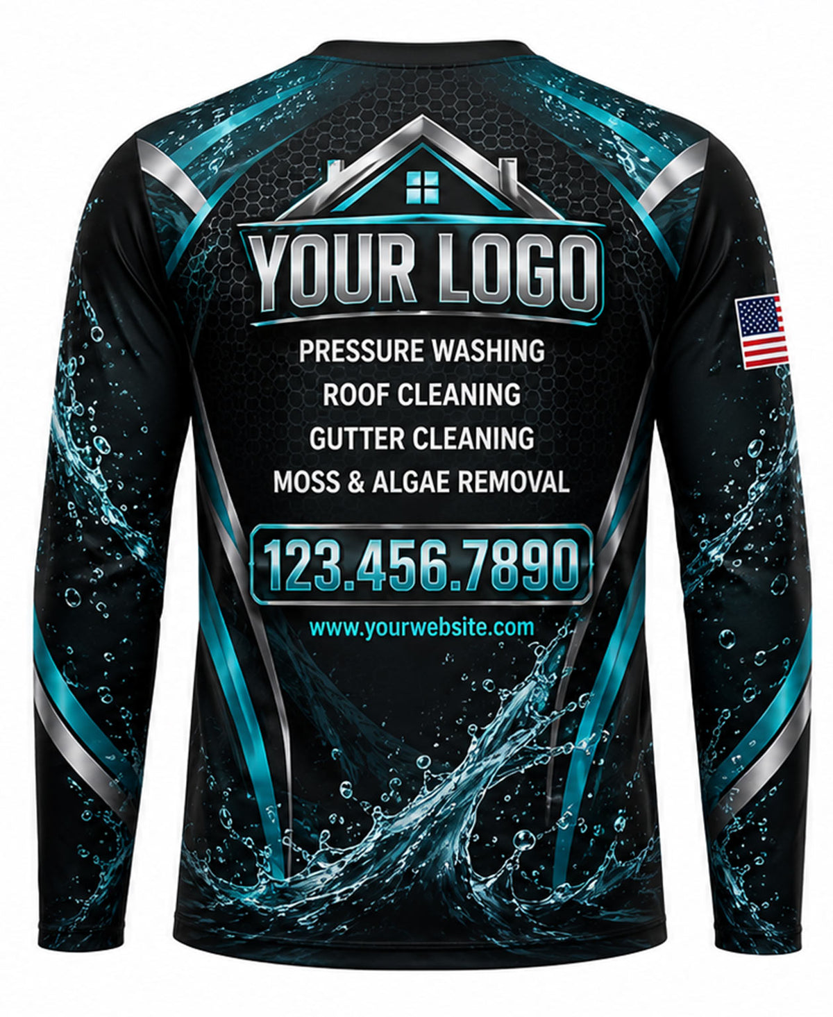 Techno-Wave Digital Wash Crew Uniform
