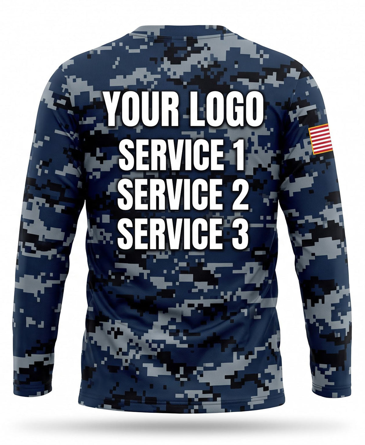 Navy Digital Camo Crew Uniform