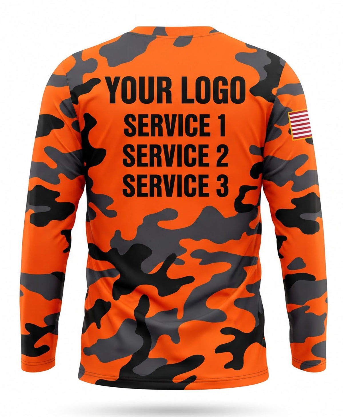 Blaze Orange Camo Crew Uniform