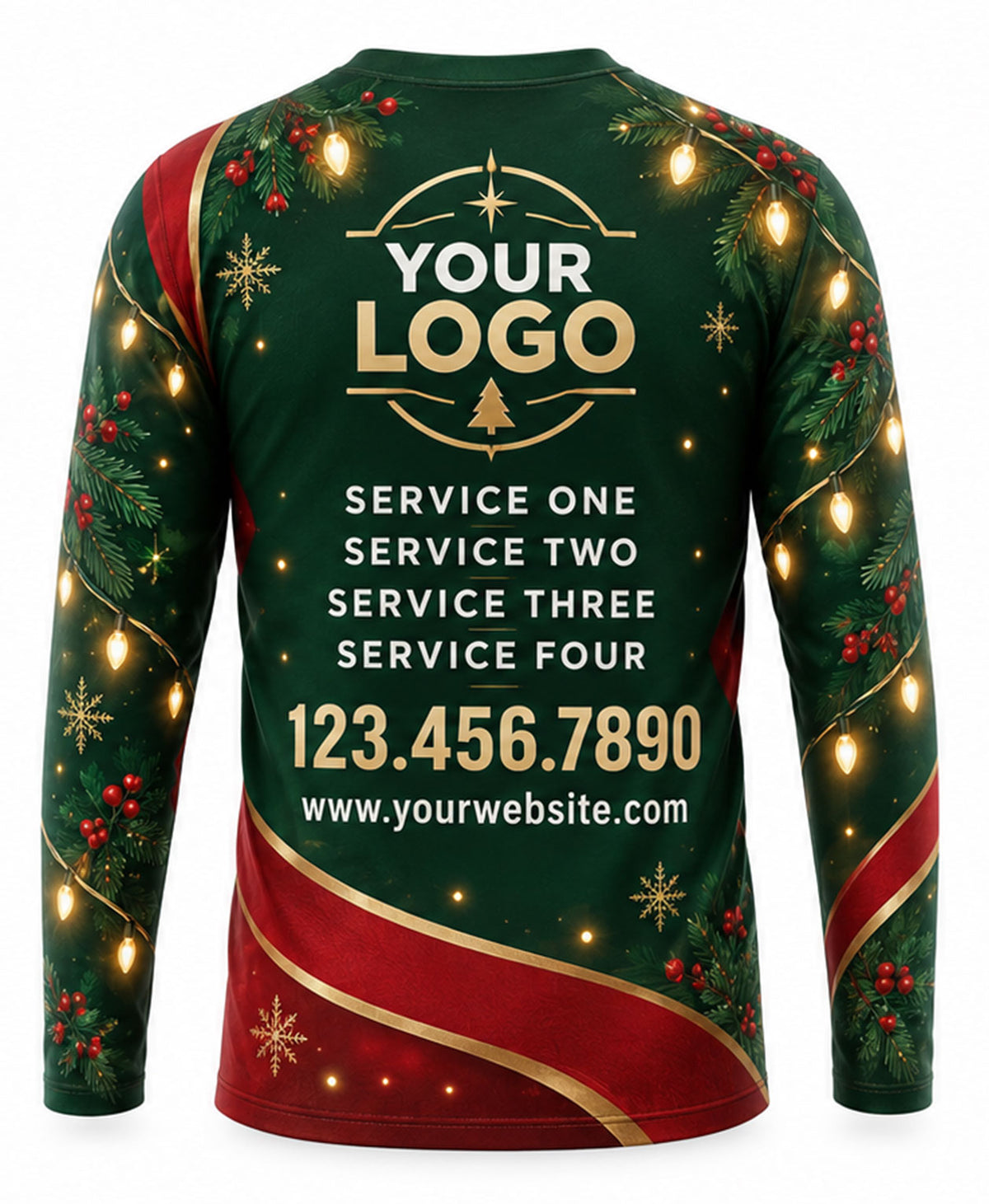 Classic Red Plaid Festive Christmas Light Crew Uniform