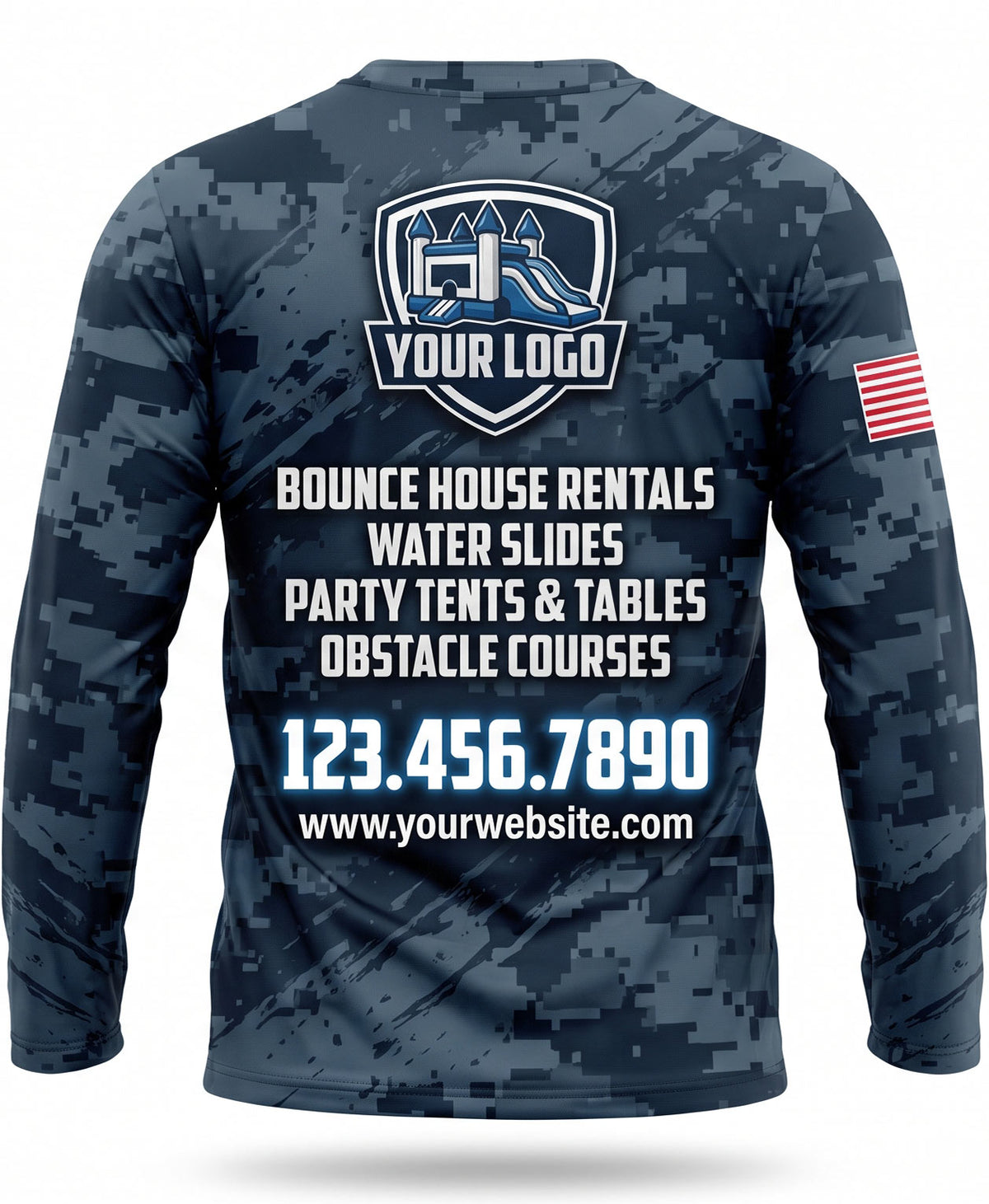 Navy Digital Camo Inflatable Rental Crew Uniform