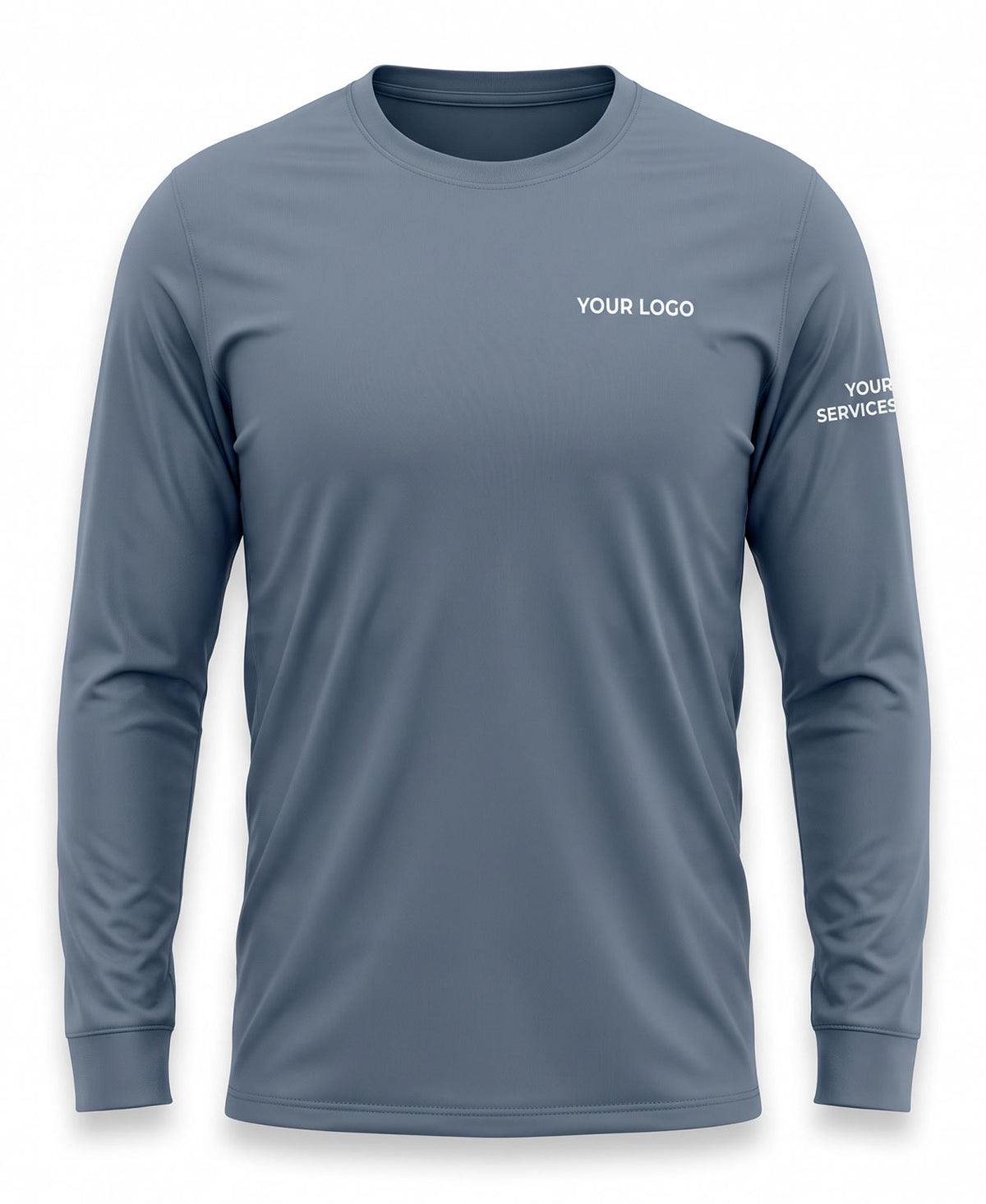 Steel Blue Solid Crew Uniform