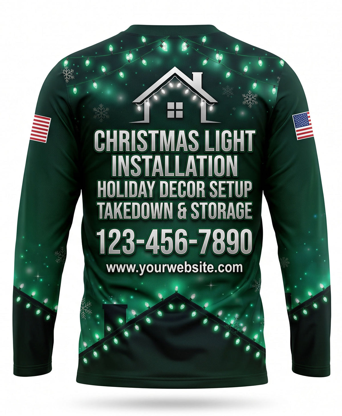 Forest Green C9 String Lights Christmas Light Crew Uniform