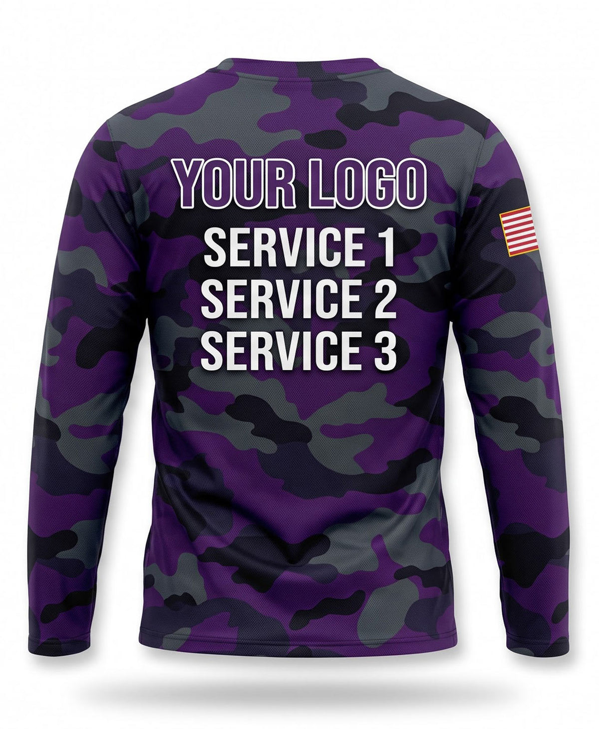 Deep Purple Camo Crew Uniform