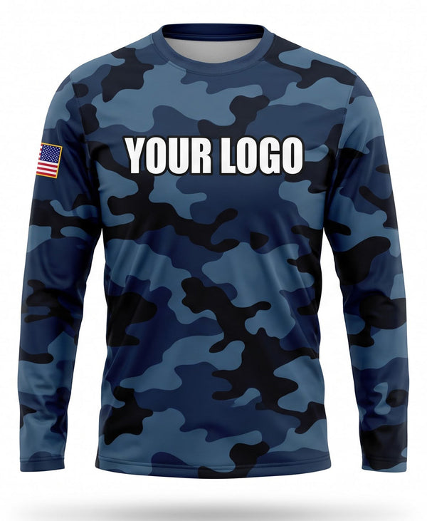 Steel Blue Camo Crew Uniform