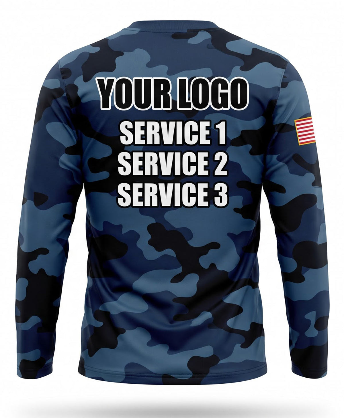 Steel Blue Camo Crew Uniform