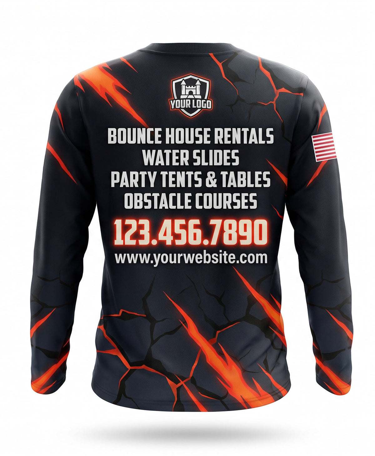 Fiery Lava Crackle Party Rental Crew Uniform