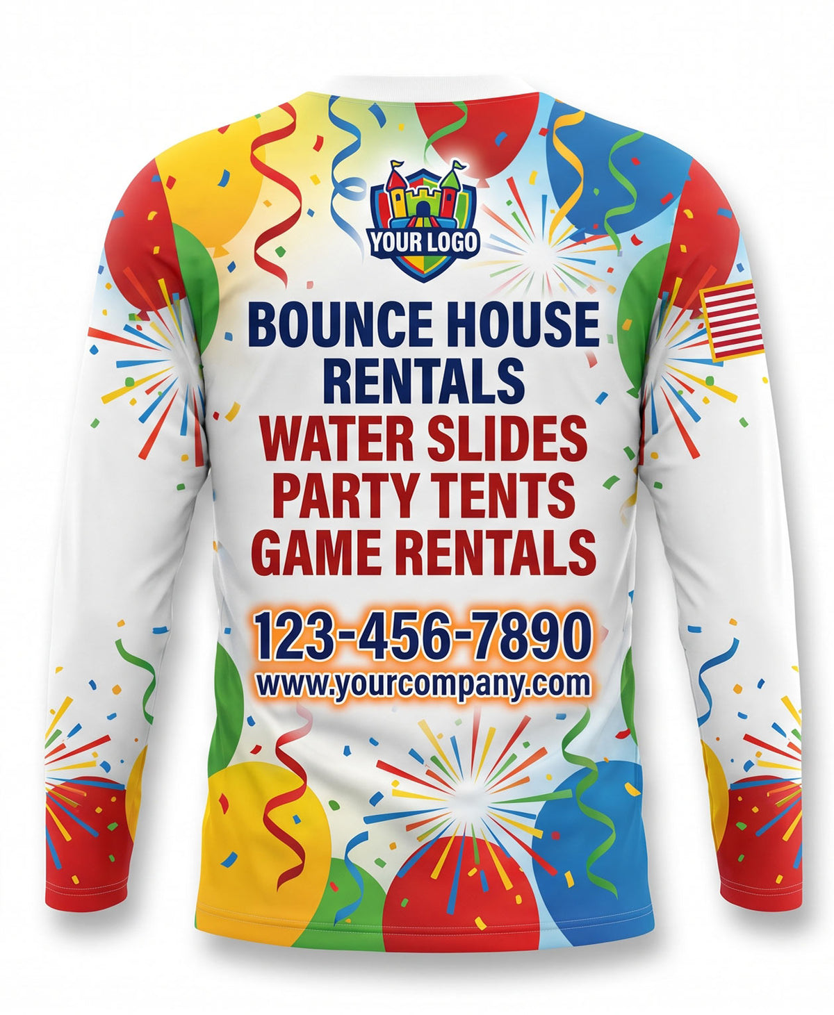 Festive Celebration Confetti Bounce House Crew Uniform