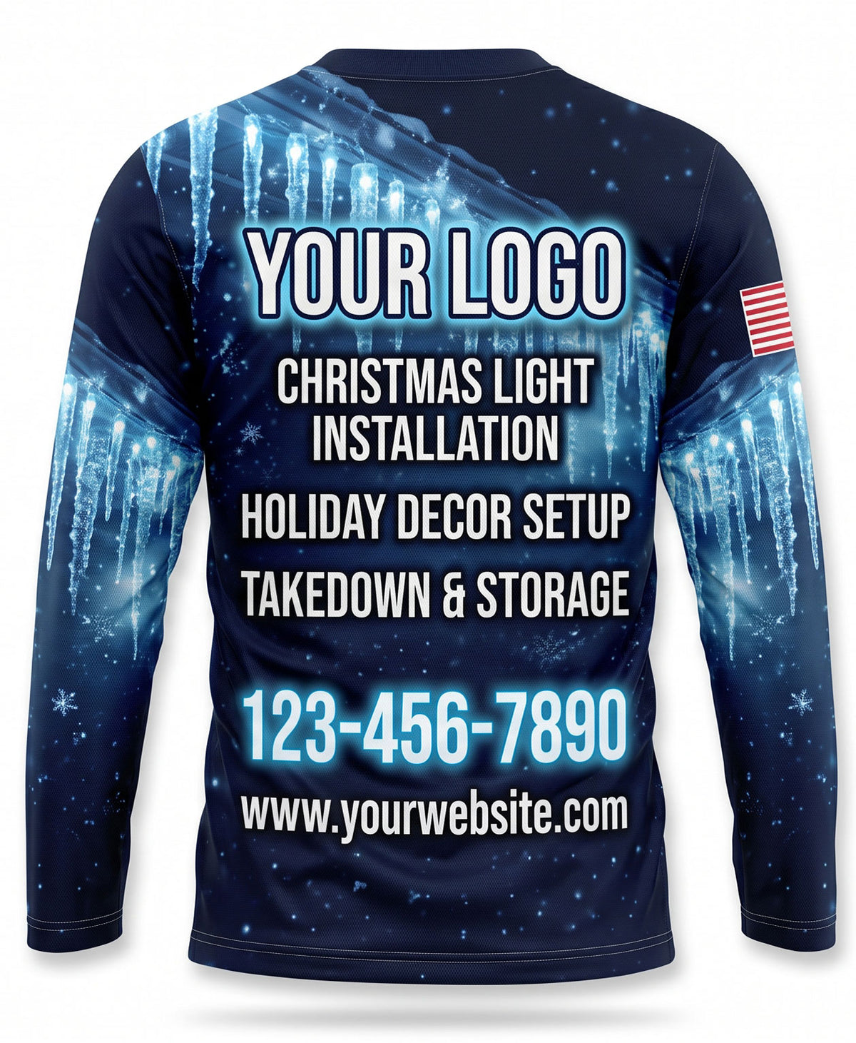 Aurora Icicle Blue Christmas Light Crew Uniform
