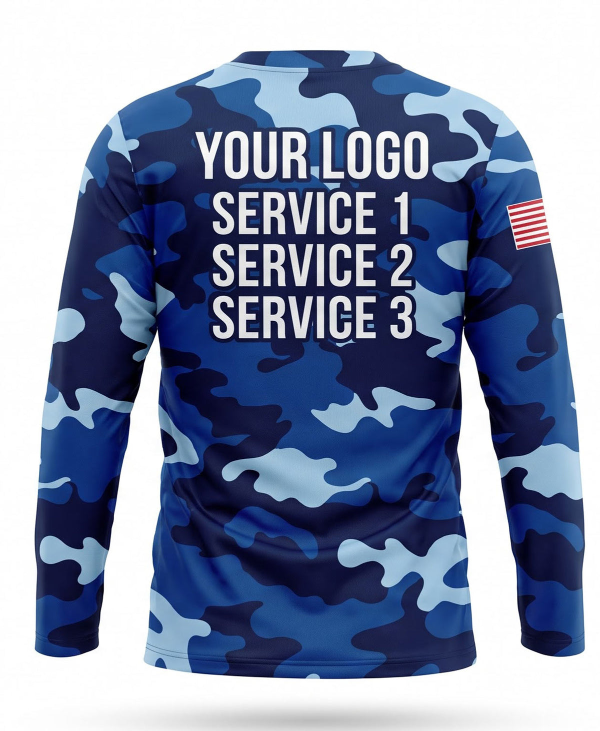 Royal Blue Camo Crew Uniform