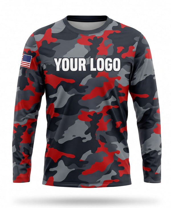 Red & Black Camo Crew Uniform