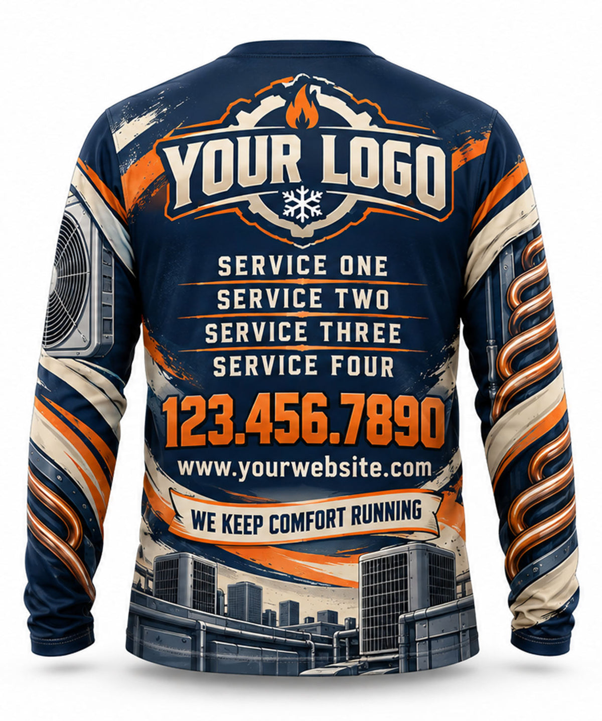 HVAC Crew Uniform - back