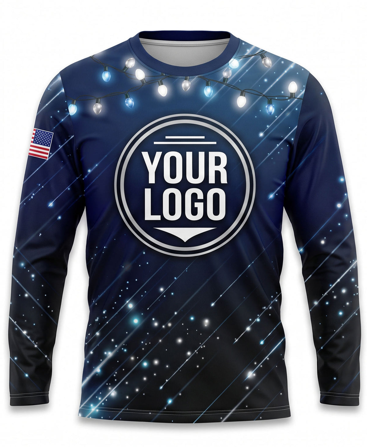 Bokeh Sparkle Night Christmas Light Crew Uniform