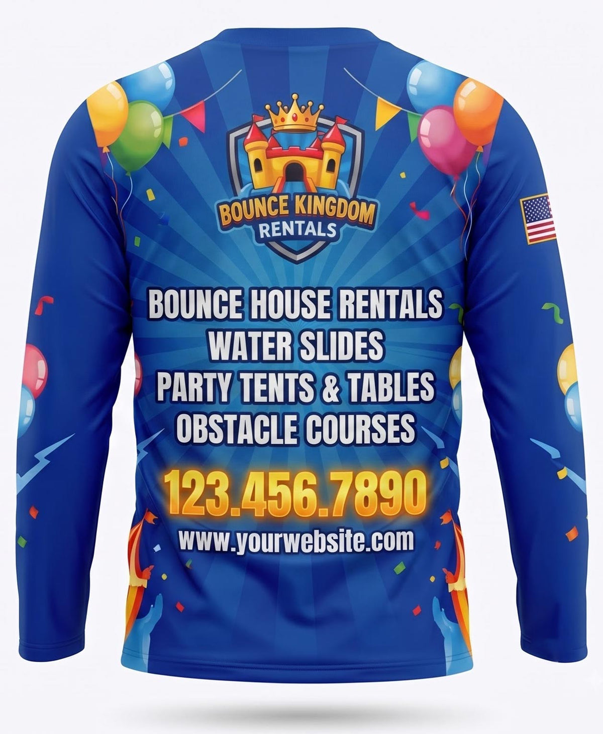 Bounce Kingdom Rentals Royal Blue Crew Uniform