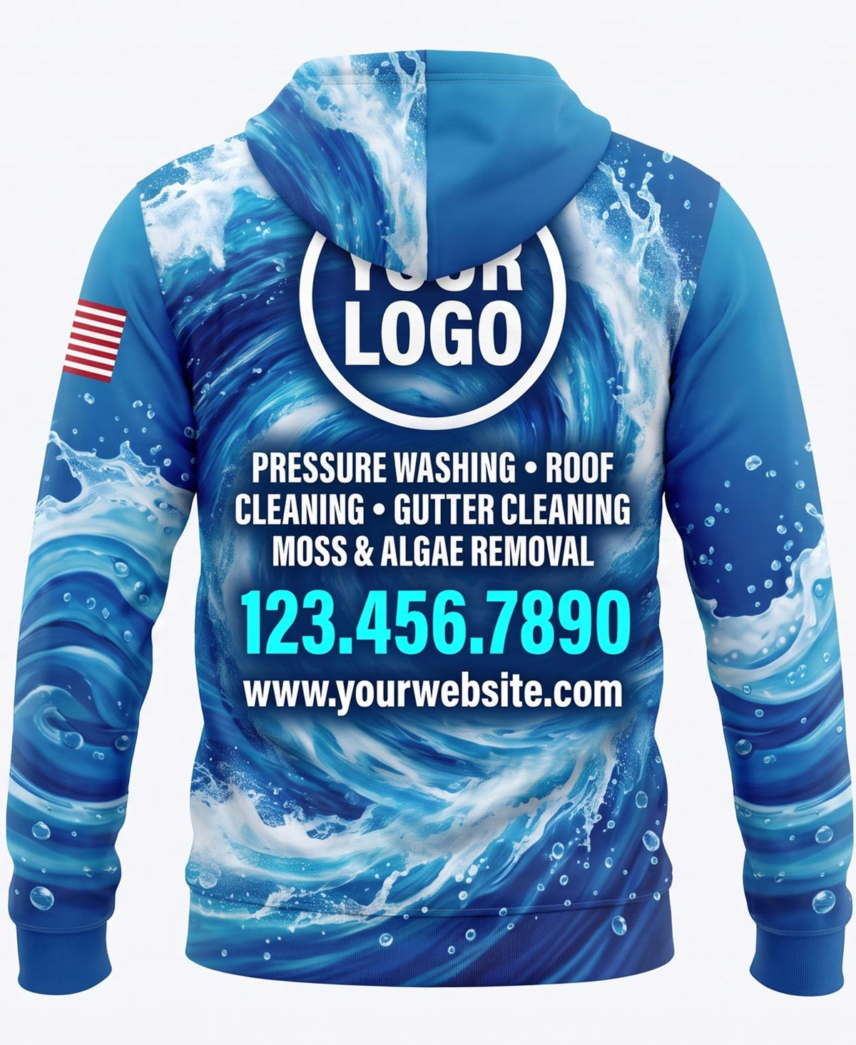 Swirl & American Flag Pressure Washing Crew Uniform