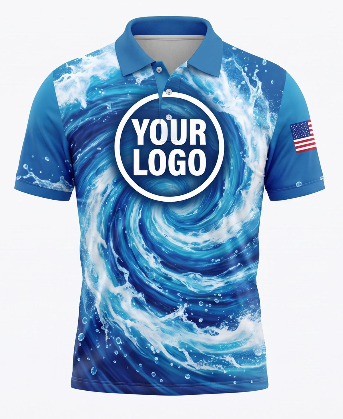 Swirl & American Flag Pressure Washing Crew Uniform