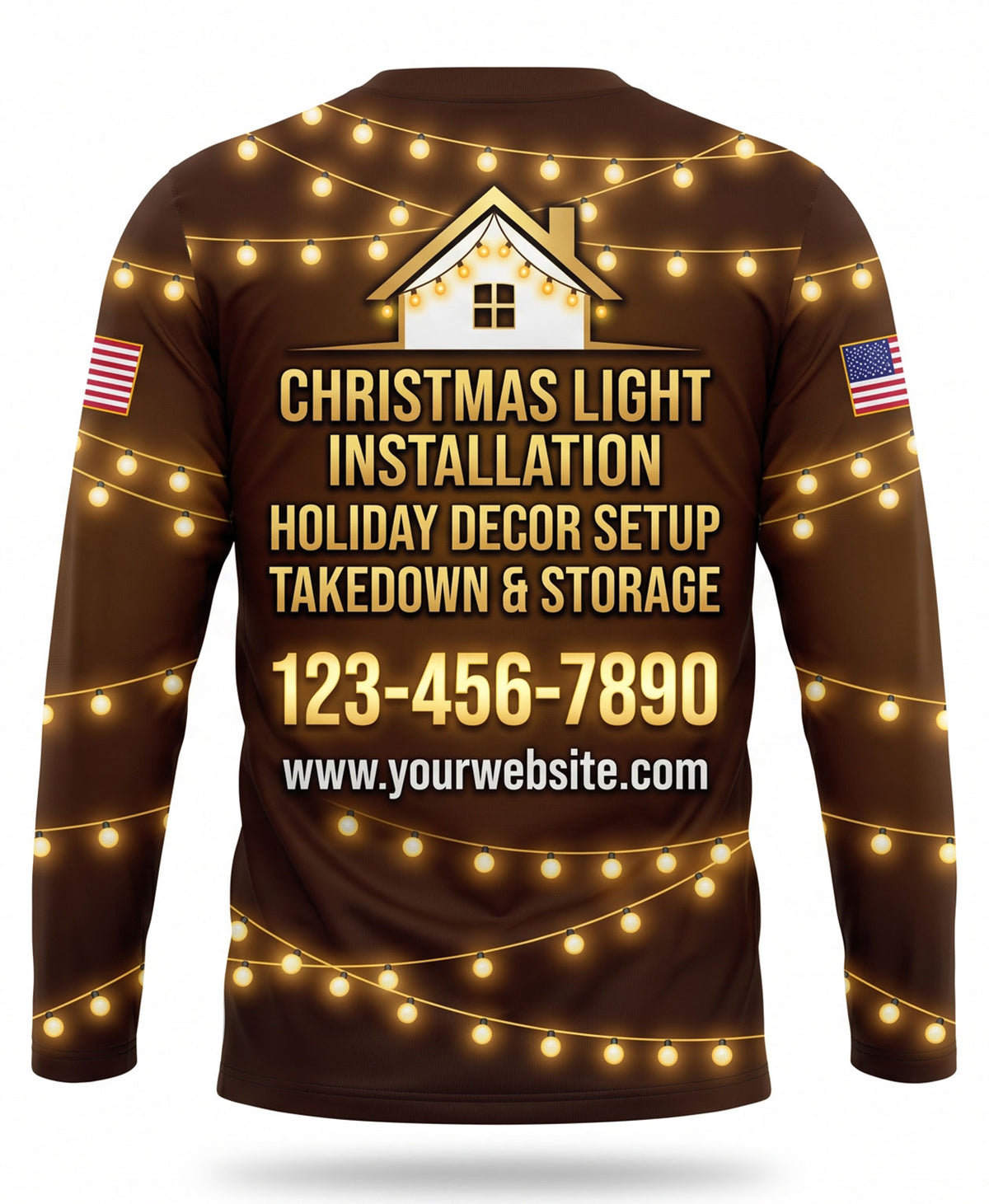 Cozy Wooden Warm Lights Christmas Light Crew Uniform