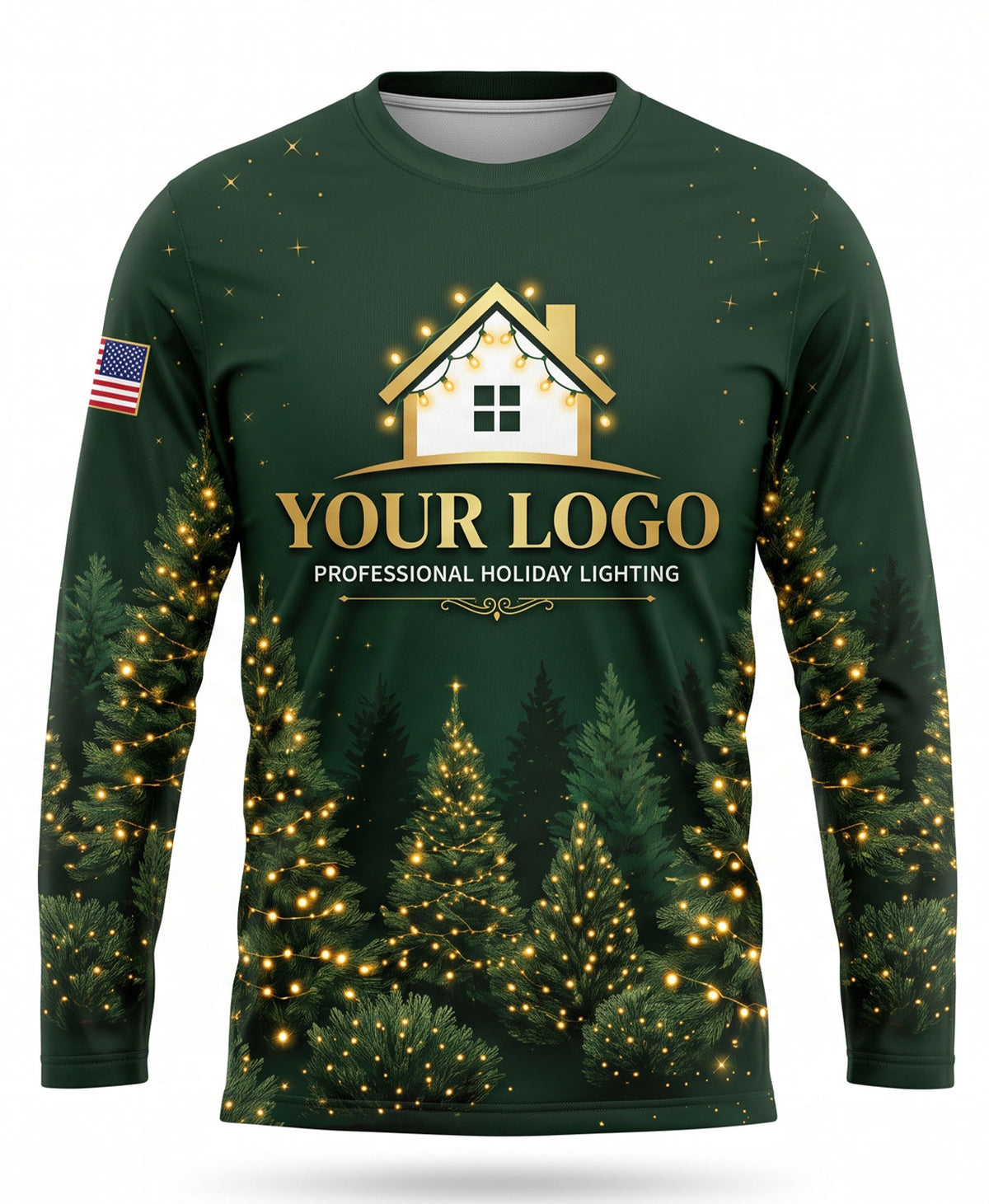 Emerald Pine Twinkle Lights Christmas Light Crew Uniform