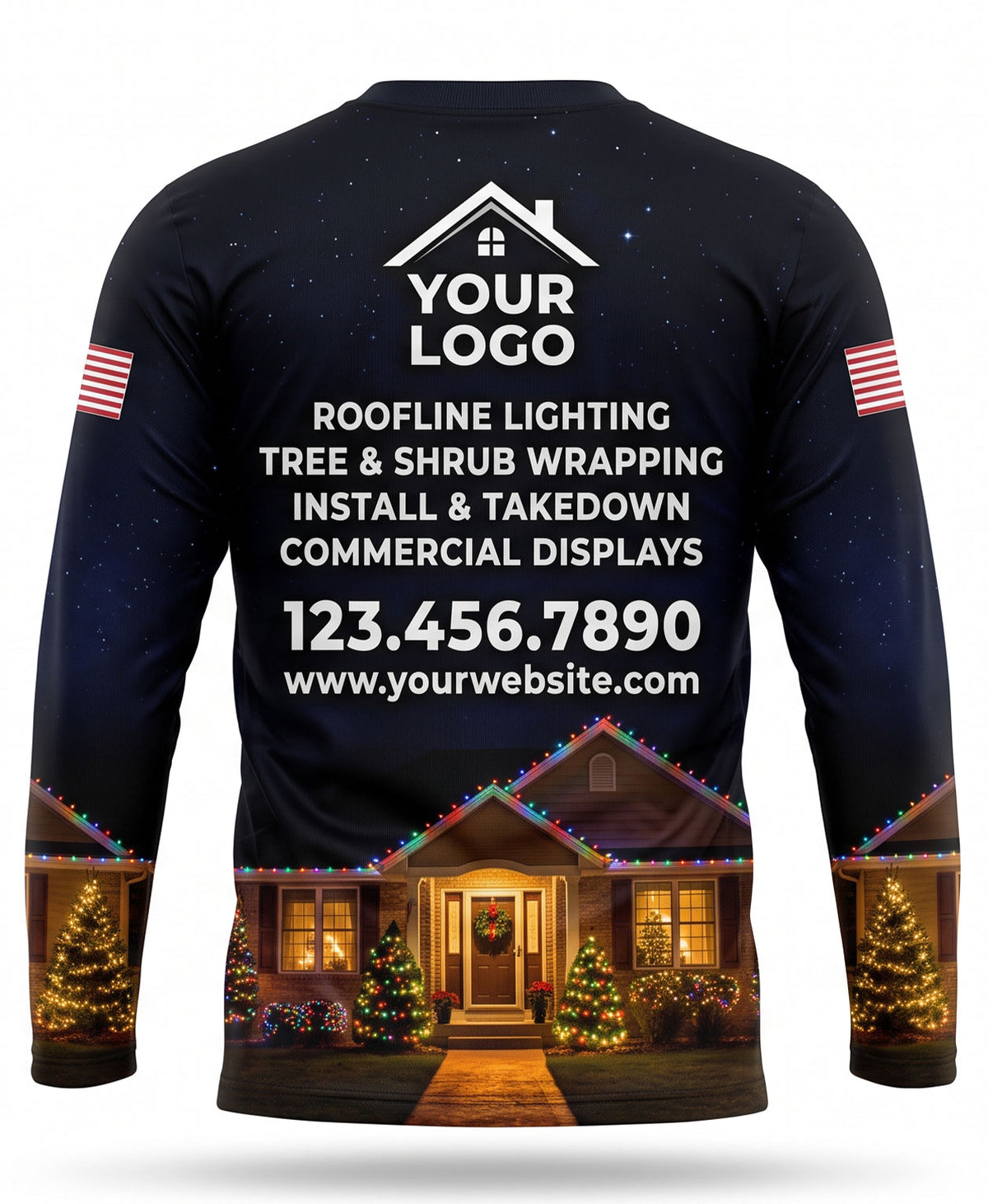 Winter Cabin House Glow Christmas Light Crew Uniform