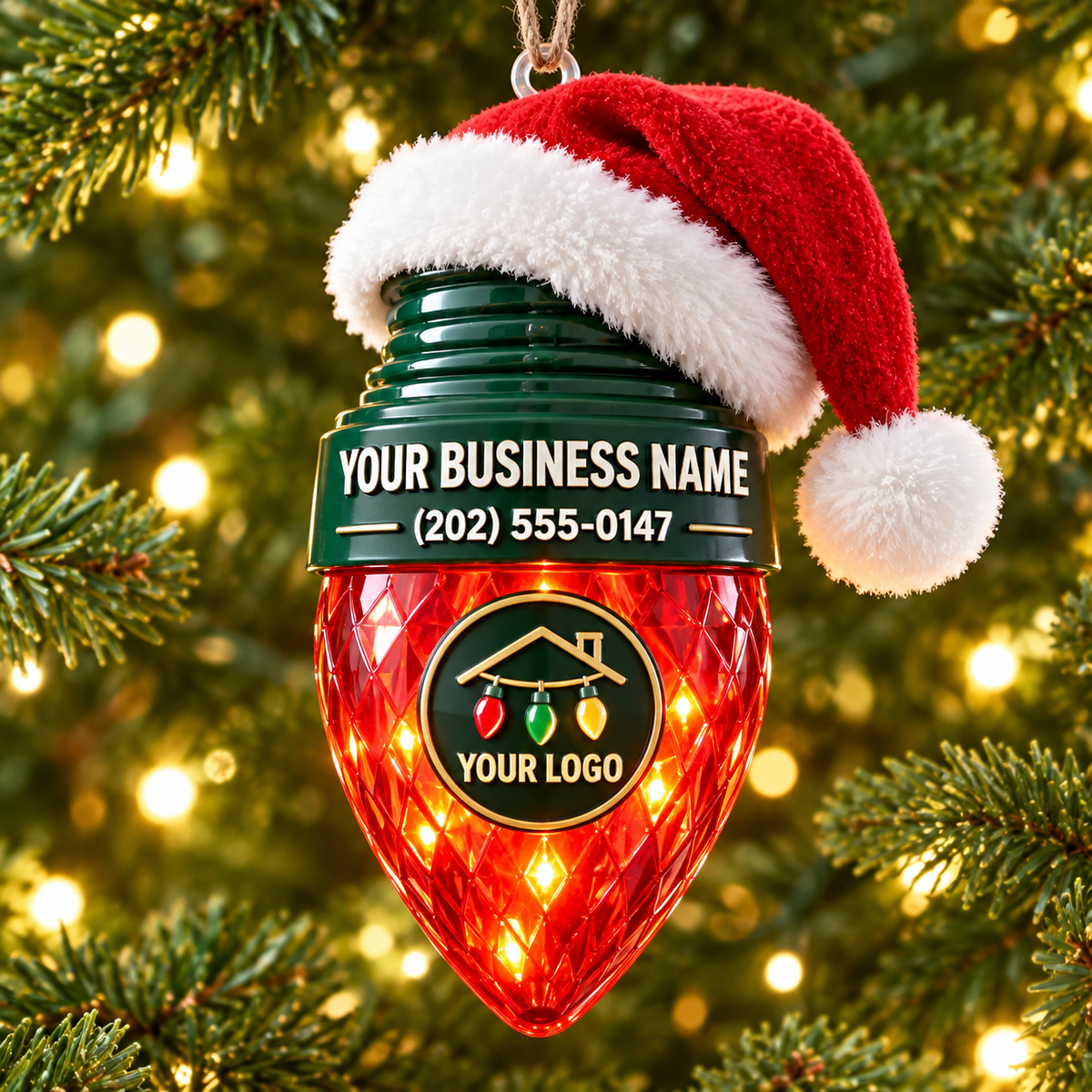 Christmas light installers acrylic ornament