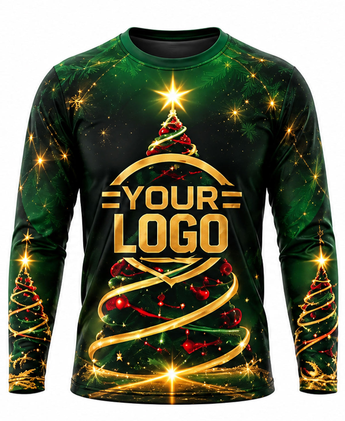 Pine Forest Gold Glow Christmas Light Crew Uniform