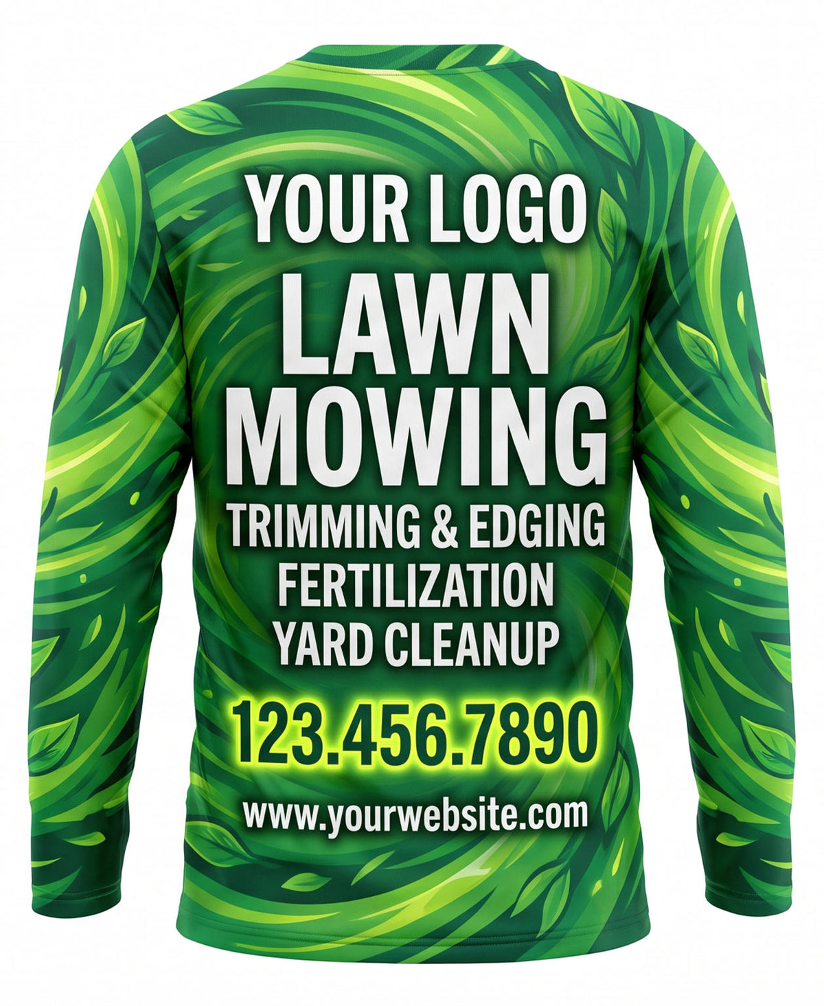 Vibrant Leaf Swirl Landscaping Crew Uniform