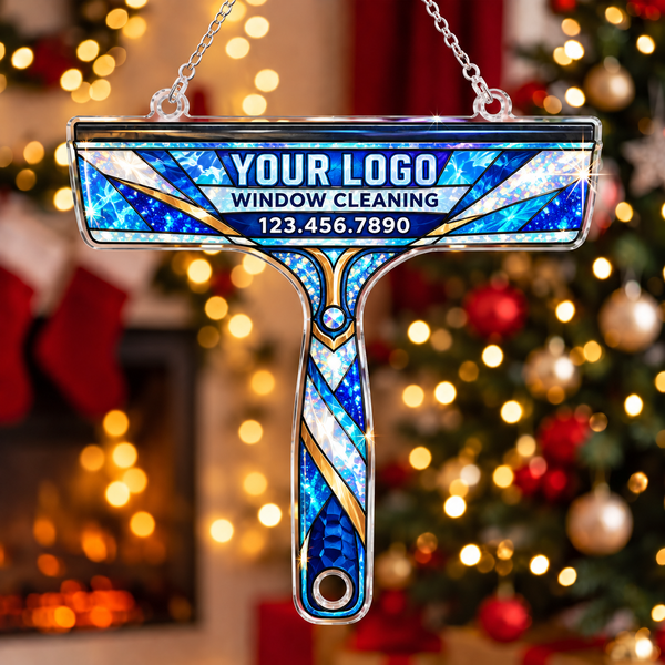 Professional Window Squeegee Tool Suncatcher Ornament
