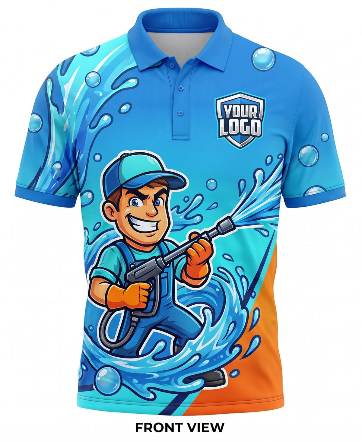Water Splash & Bubbles Crew Uniform