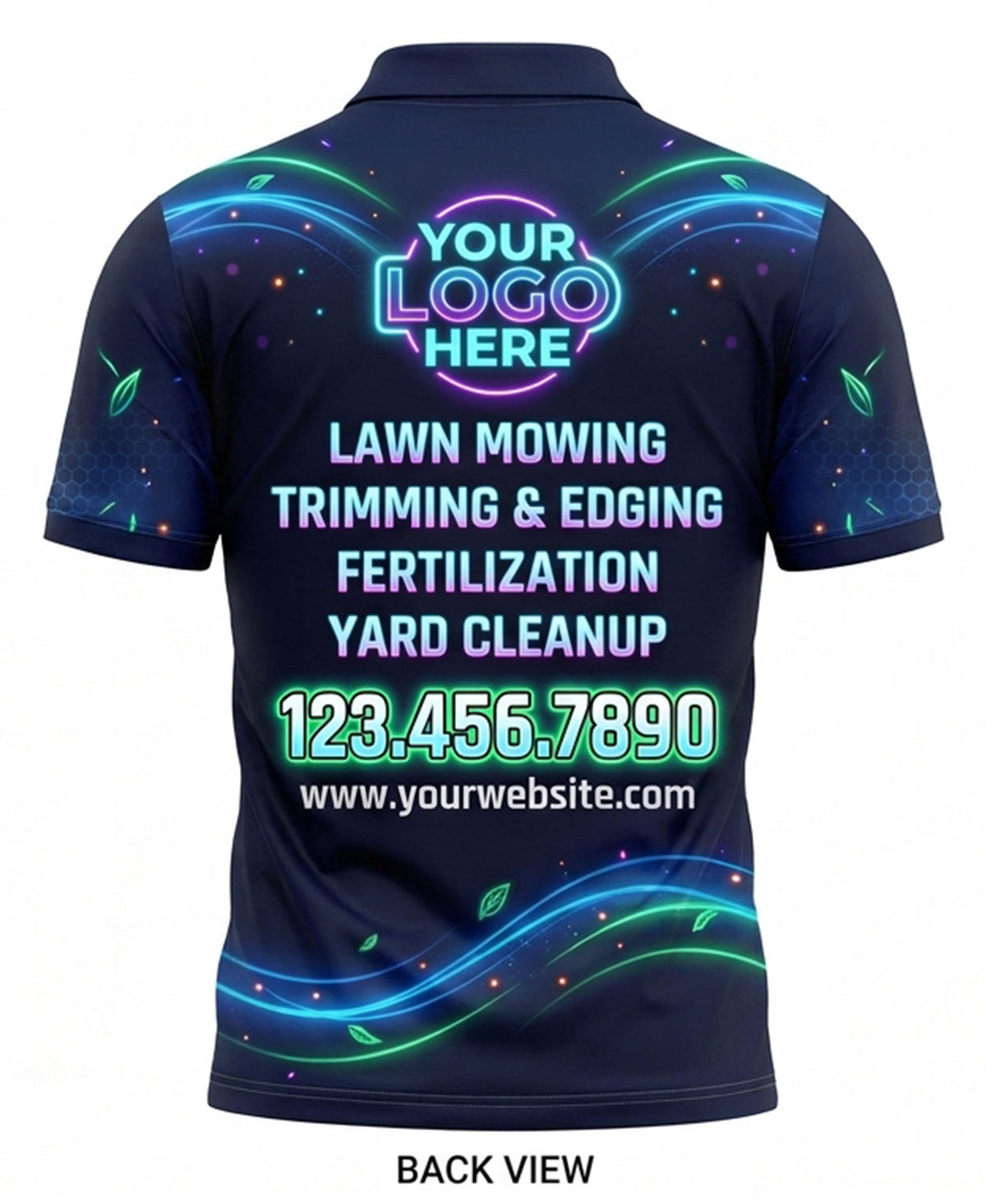 Bio-Luminescent Swirl Lawn Care Crew Uniform