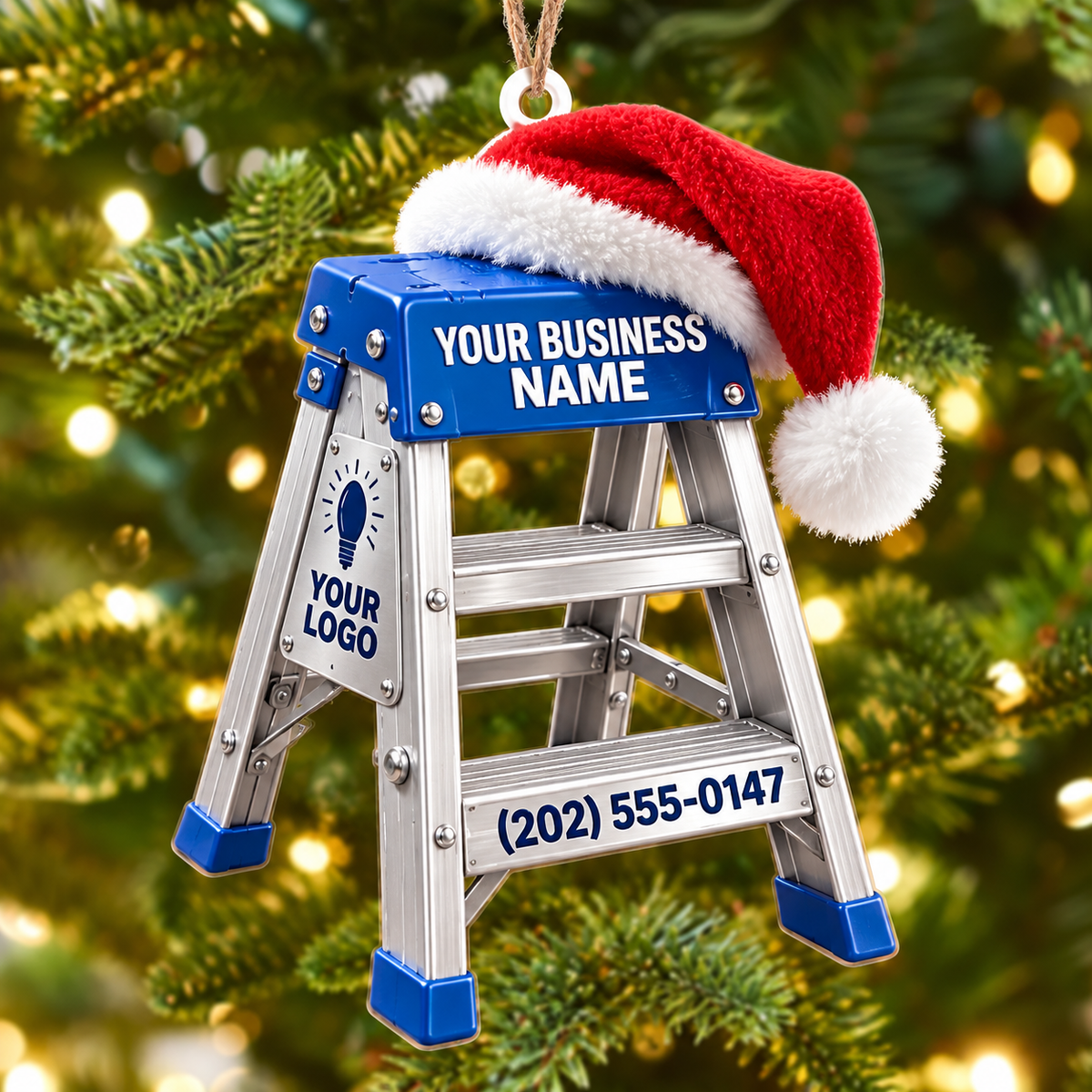 Christmas light installers acrylic ornament