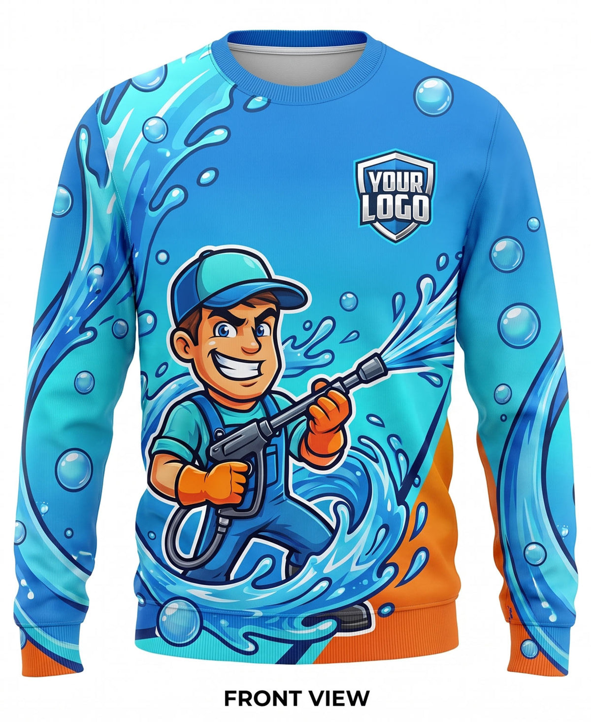 Water Splash & Bubbles Crew Uniform