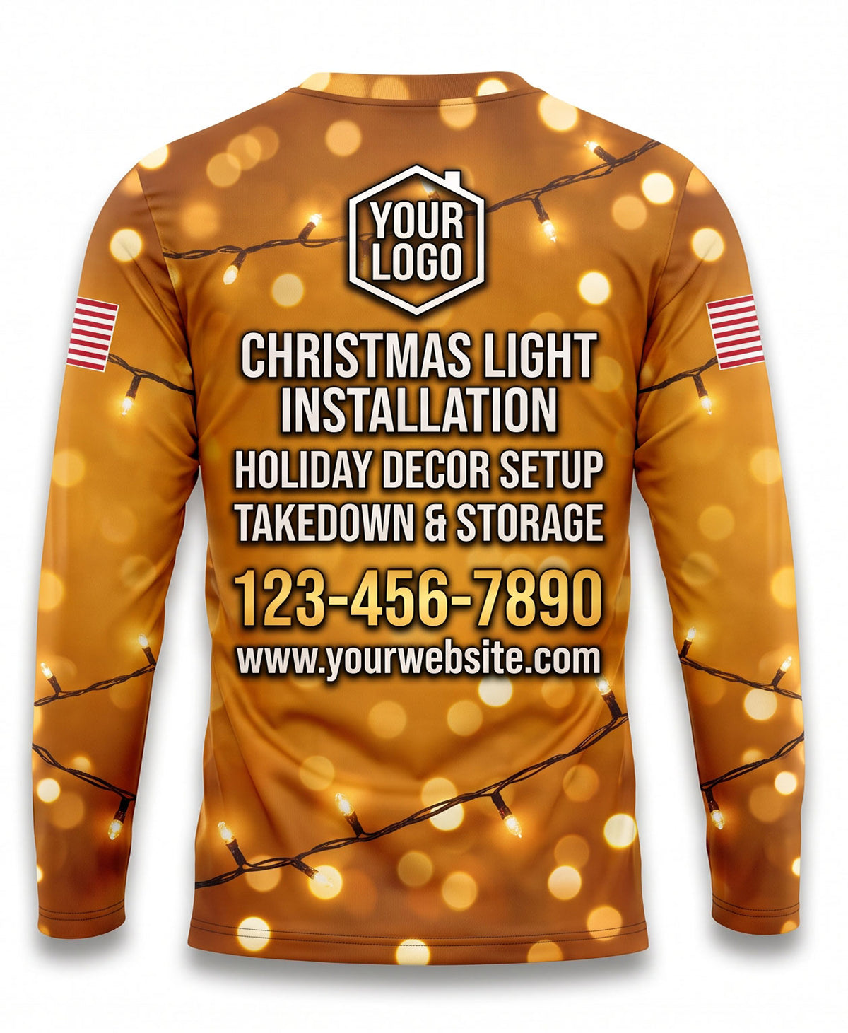 Golden Amber Fairy Lights Christmas Light Crew Uniform