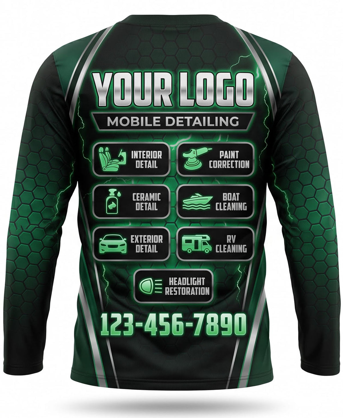 Emerald Green Thunder Mobile Detailing Crew Uniform