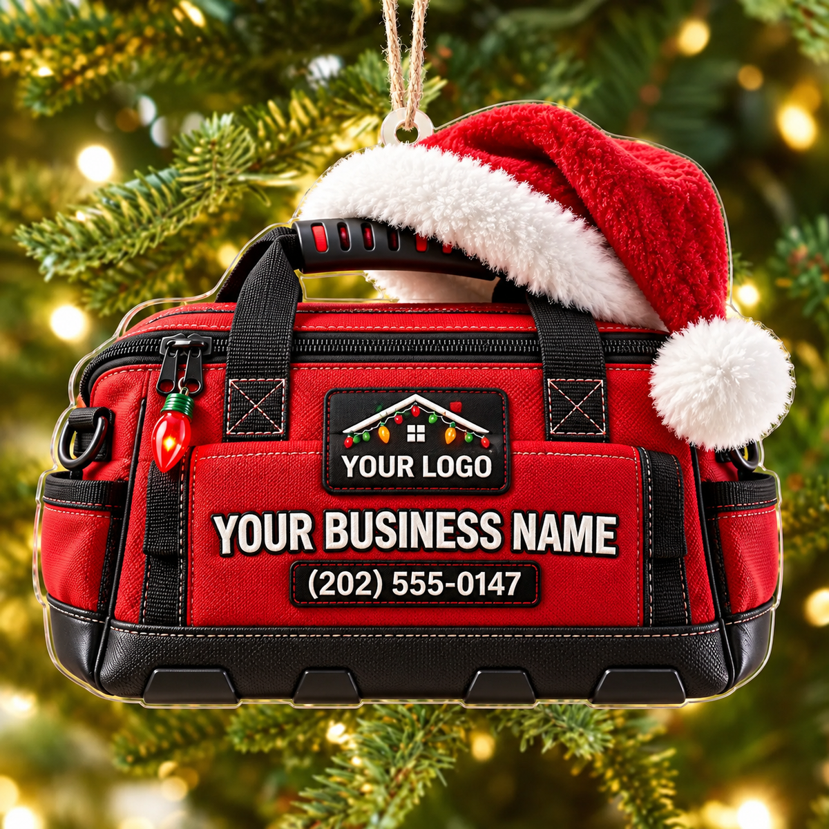Christmas light installers acrylic ornament