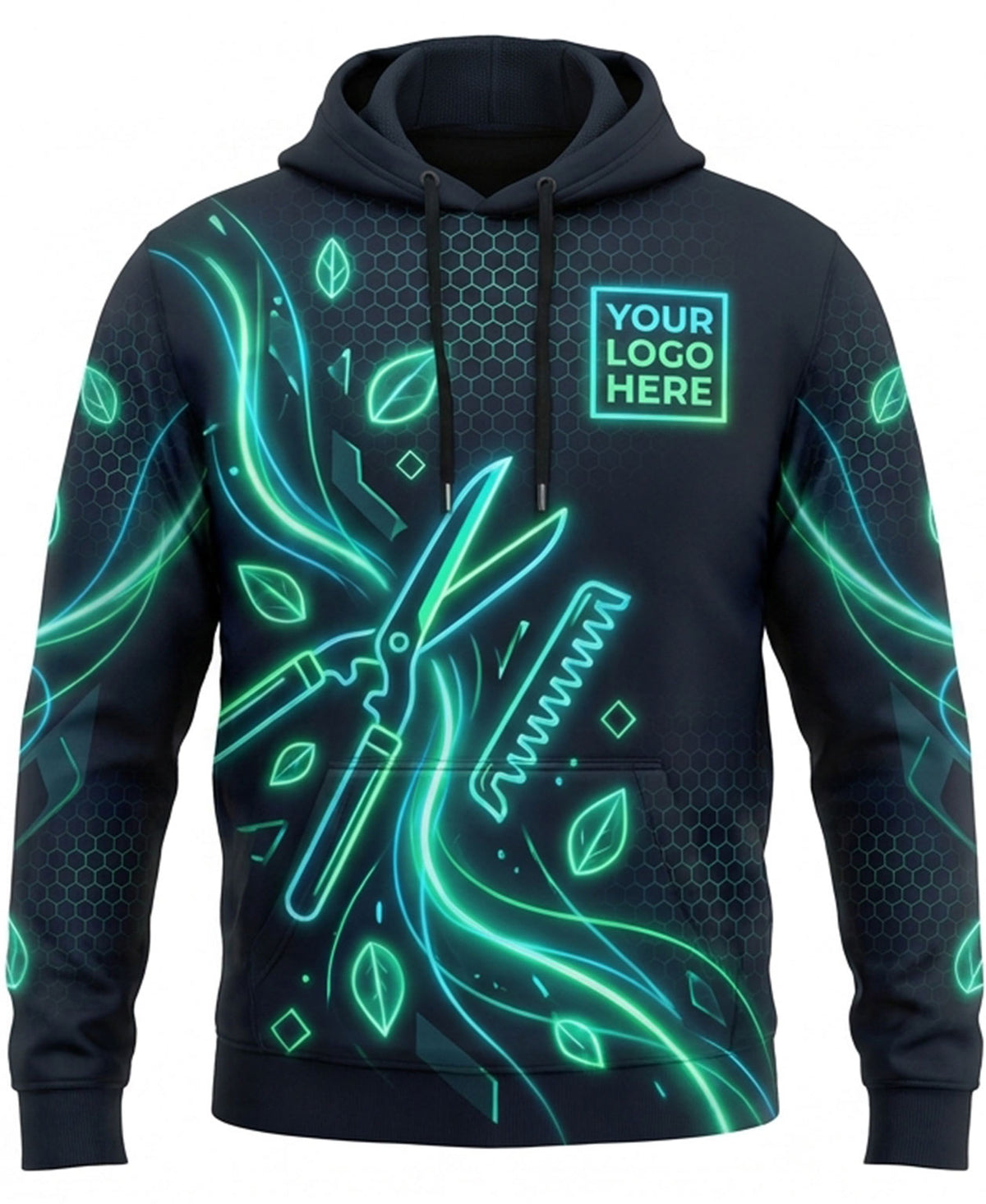 Geometric Neon Turf Management Crew Uniform